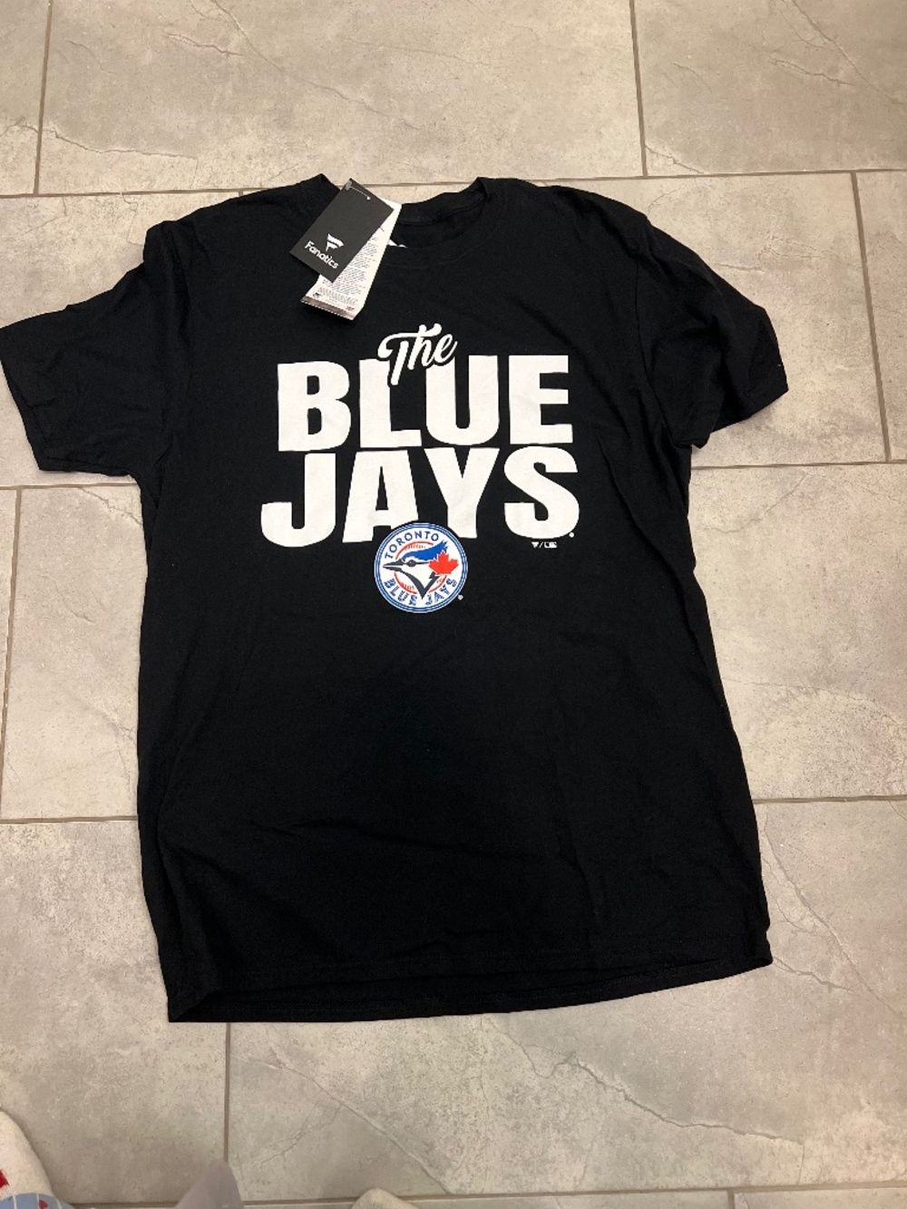 Fanatics Black "The BLUE JAYS" Toronto Blue Jays Logo Tee